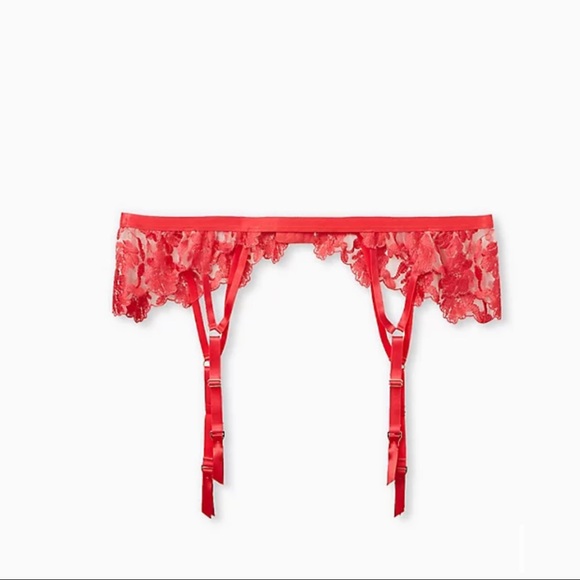 Torrid Raspberry Pink Mesh Garter Belt - Picture 5 of 5